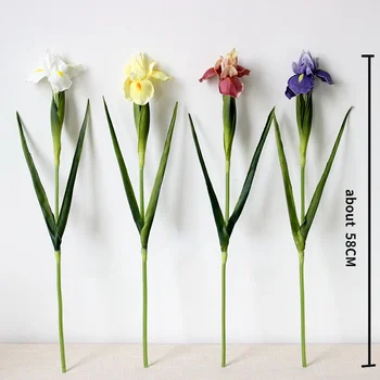 3Pcs High-end PU Airijos Iris Dirbtinių Gėlių realus netikras gėles Namų reikmenys Šalis, Puokštės, Vestuvių Dekoravimas Ornamentais