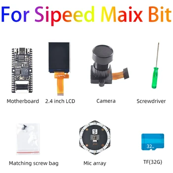 Už Sipeed Maix Bitų Rinkinys RISC-V AI+DAUG K210 In-Line Breadboard Su 2,4 Colių Ekranas/Kamera/Mic Masyvas/TF Kortelė