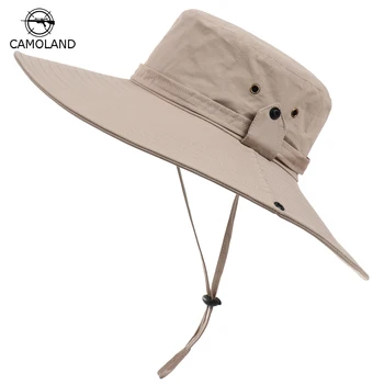CAMOLAND Lauko Saulės Skrybėlės Vyrų Vasaros Žvejys Skrybėlę Platus Kraštų Anti-UV Paplūdimio Kepurės Moterims Kibiro Kepurę Pėsčiųjų, Kempingas Kaulų Gorros