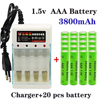 Batterie šarminių metalų įkrovimo Original 100% supilkite télécommande, jouet, alarme de fumée avec chargeur 1,5 V AAA 3800 mAh
