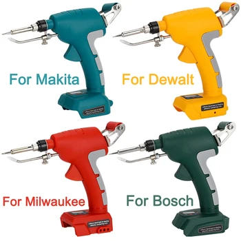 Nešiojamų Belaidžius Automatiškai Siųsti Alavo Elektros lituoklio Gun Makita/Dewalt/Milwaukee/Bosch 18V Ličio Baterija