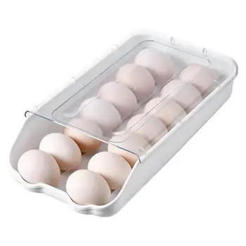 Geležinkelių Kiaušinių Dozatorius Automatiškai Pratęsti Kiaušinių Išdalijimo Šaldytuvas Šaldytuvas Organizatorius Dėžes Ant Kitos Kiaušinių Laikymas