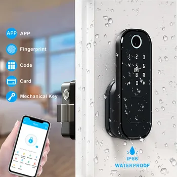 Atsparus vandeniui cerradura inteligente Namų Užraktas, Lauko Bluetooth Smart Spynos, Wifi Kodą IC Kortelės Keyless Įveskite pirštų Atspaudų Užraktas
