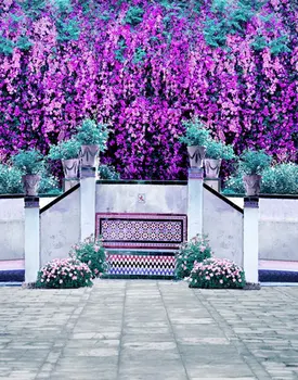 5x7ft Akmens Grindų Violetinės Gėlės Fotografijos Backdrops Foto Rekvizitai Studija Fone