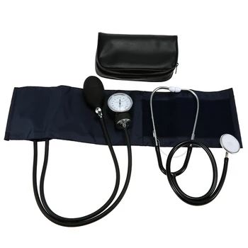Kraujo Spaudimas Aneroid Sphygmomanometer Manžetai Rinkinys žasto Kraujo Spaudimas Stetoskopas su Užtrauktuku Maišelį, Suaugusiųjų Sveikatos Priežiūra