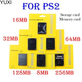YUXI Už PS2 8MB/64MB/128MB/256MB Atminties Plėtimo Kortelių Tinka PS2 Black Atminties Kortelės Didmeninės