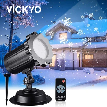 VICKYO LED Prožektorius Snaigės Projektoriaus Lempa Kalėdų Vakarėlį Kambarį Apdailos Sukasi Modelis Lauko Atostogų Žiburiai Dekoras