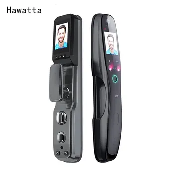 Hawatta Elektroninių Biometrinių pirštų Atspaudų Užraktas Skaitmeninis Touch/Slaptažodį/Raktas /IC Kortelės/Veido Atpažinimo 5 Būdų, kaip Atrakinti Smart Durų Užraktas