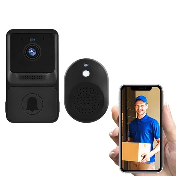 WiFi Video Domofonas Doorbell Kamera, Belaidė Lauko Durys Bell Baterija Home Security Vaizdo Signalo Doorbell Stebėti Kameros