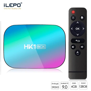 HK1 LAUKE 8K 4GB 128GB TV Box Amlogic S905X3 Smart TV Box 