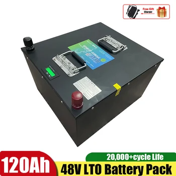 SEENRUY LTO 20S 48V 120AH Ličio Titanatas Baterija su BMS už 7000W Saulės Sistemos Bike Triračio Inverter +10A Įkroviklis