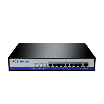 VV2 Gigabit poe switch 8 port 10/100/1000mbps rj45 lan hub ethernet switch 50V3A IEEE802.3af aktyvus poe už 8pcs 1080P HD poe