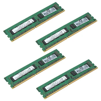4X 4GB 2RX8 PC3-10600E 1,5 V DDR3 1333Mhz ECC Atminties RAM Unbuffered Dėl Serverio Darbo vieta(4G)