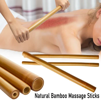 Natūralaus Bambuko Masažas Lazdos Medienos Terapijos Anti Celiulito Gua Sha Massager Raumenų Skausmo Maderoterapia Grandymo Įrankio