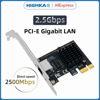 RTL8125BG intel1225 RTL8111 Gigabit Ethernet PCI Express Tinklo plokštė 10/100/2500Mbps 1Gbps/2.5 Gb / s RJ45 LAN PCIe Adapteris, skirtas PC