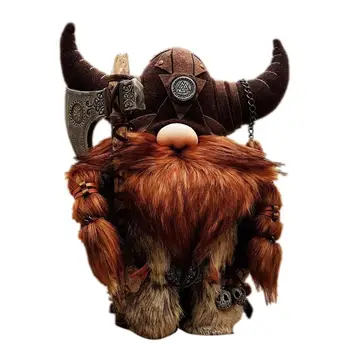NordiicViking Nykštukai Patvarus Vikingų Kariai Gnome Lėlės Mielas Juokingas Beveidis Vyras Pliušinis Ornamentu Riteris Gnome Viking Gladiator 