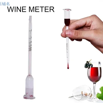 Stiklo Alkoholio Testeris Alkoholio Termometras Vyno Metrų 0-25 Laipsnių stikline Lazdele Matavimo Įrankiai, Stiklo Medžiaga, Raudono Vyno M4YD