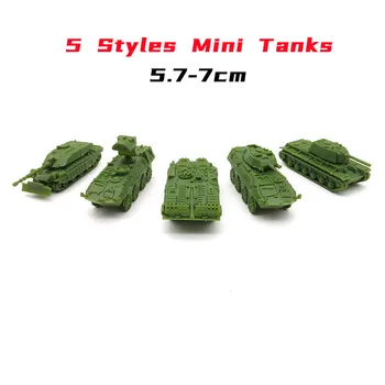 5vnt/daug Mini Bakas Surinkimas, Karinės Transporto priemonės Smėlio Stalo Modelis Žaislas