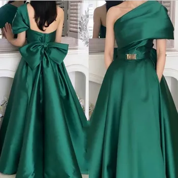 Naujas Atvykimo Vieną petį Žalia Oficialią suknelės Moterims vakarėlis Prom vakarinę suknelę Plius dydis Drabužius, soiree femme 2023
