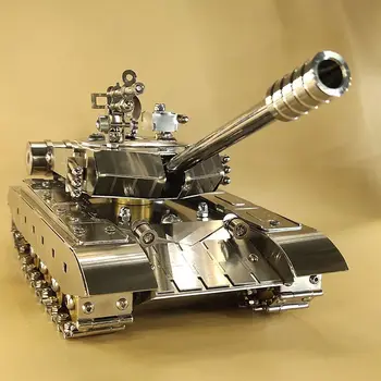 Nerūdijančio plieno pagrindinis tankas modelis Metalo žaislas Lydinio karinių kovinių transporto priemonių Kolekcines klasės lydinio bakas