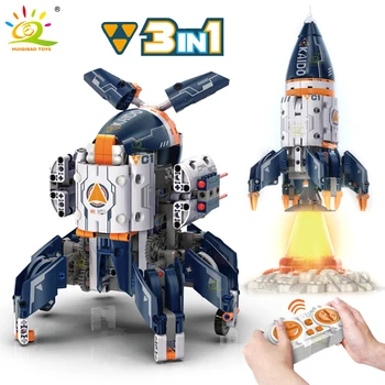 3IN1 Vietos Robotas Raketų Bazę RC Elektros Pažangi Statyba Blokai Programavimo Technologijų Plytos Miesto Statybos Žaislas Vaikams