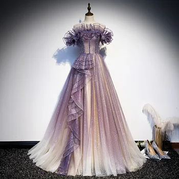 Naujas Klasikinis Quinceanera Suknelės Nuo Peties Elegantiškas, Seksualus, Kamuolys Suknelė Nesimetriškas Rankovių Blizgučiais Vestido De Debutante