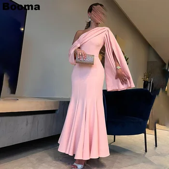 Booma Rožinė Saudo Arabija Undinė Vakaro Suknelės Vienos Pečių Žaliojo Oficialus Suknelės Kulkšnies Ilgis Šalies Įvykius, Chalatai Dubajus
