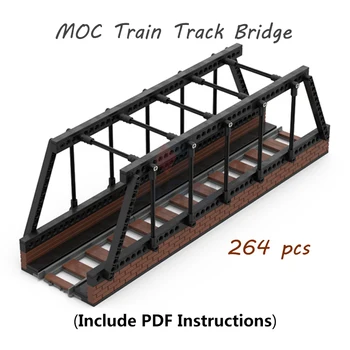 Miesto Traukinių Tiltas Pavyzdį, Geležinkelio Viadukų Kelio Statyba Blokai Suderinama 53401 SS Statybos Plytų Kūrybos Vaikas Žaislai