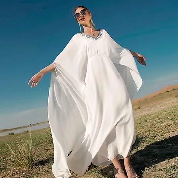 Musulmonų Mados Maroko Kaftan Vestuvių Abaja Dubajus Vakarą Maxi Suknelės Caftan Marocain Satino Abayas Moterų Islamo Apranga
