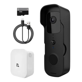 Smart Doorbell Judesio Aptikimo Lengva Įdiegti 1080P FHD Vaizdo Apsaugos PROGRAMĄ, Kontrolės Plataus Kampo Naktinio Matymo Domofonas Belaidžio WiFi