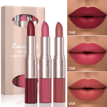 3-pack, Du-in-one Lūpų dažai ir Lūpų Blizgesys 2023 Naujos Privačios Etiketės Lūpų Logotipą Matinis Lūpų lipgloss lūpų rinkinys