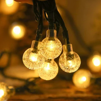 LED Spalvinga Žiburiai, Burbulas Kamuoliukus, Krištolo Rutuliai, Saulės Kieme Žiburiai Kalėdų Dieną, Dekoratyvinės Šviesos Sekas