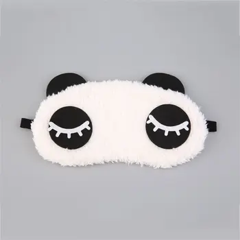 Mielas Dizainas Pliušinis Panda Veido, Akių Kelionės Miega Švelni Akių Kaukė Užrištomis Akimis Atspalvį Nešiojamų Miega Akių Danga