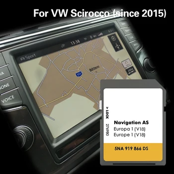 VW Scirocco Nuo 2015 32GB 5NA919866DS Žemėlapį, Sat Nav GPS Naują Versiją, Belgija, Danija, Kroatija Automobilių SD Kortelę