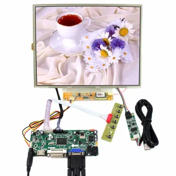 HD MI DVI VGA LCD Kontrolės Valdyba 12.1 colio 1024x768 LTN121XJ LCD Su Touch Panel