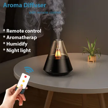Namų Nešiojamų Aromato Difuzorius USB Oro Drėkintuvas eterinis Aliejus Nakties Šviesa Šaltos Miglos Maker Purkštuvas Dovanų Miegamasis Remote Contro