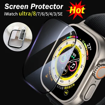 3D Kino Screen Protector For Apple Žiūrėti ultra 49mm Serie 7/8 41mm 45mm 42/38mm atveju iwatch 6 5 4 3 Se 40mm 44mm atveju Bamperis